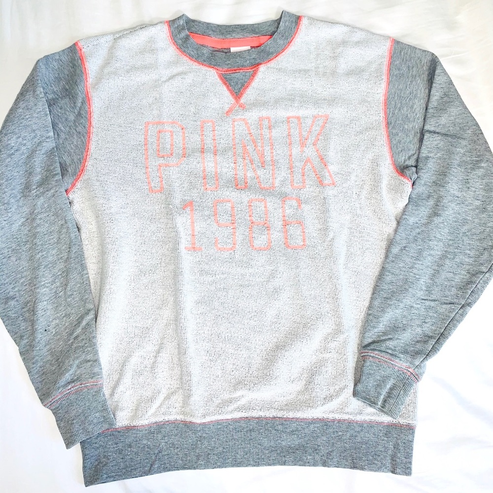 VS Pink Colorblock 90s Sweatshirt, Crew Neck